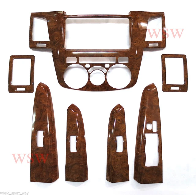 FOR TOYOTA HILUX SR5 Wood Grain Wooded Dash Board Trim 4 Doors Vigo Mk6