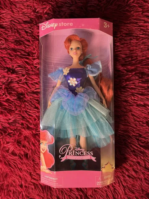 Vintage Retro Disney Store Blue Princess ARIEL BALLERINA DOLL The Little Mermaid