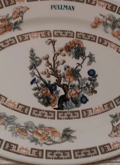 Syracuse China Pullman Railroad INDIAN TREE 8 1/4” Platter Serve Tray EXCL COND. 2