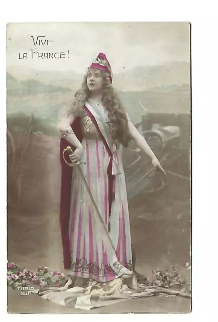Militaire  Carte Patriotique Guerre 1914  Vive La France