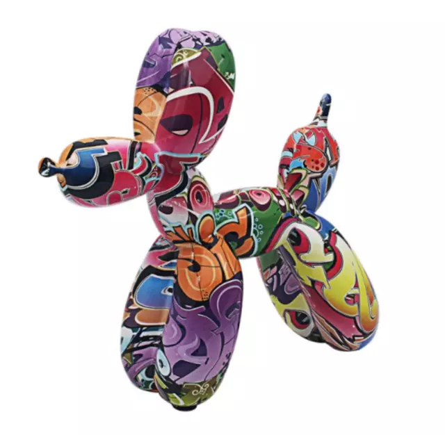 Graffiti Kunst Ballon Hund Pudel Ornament Figur Deko Hundeliebhaber Geschenk