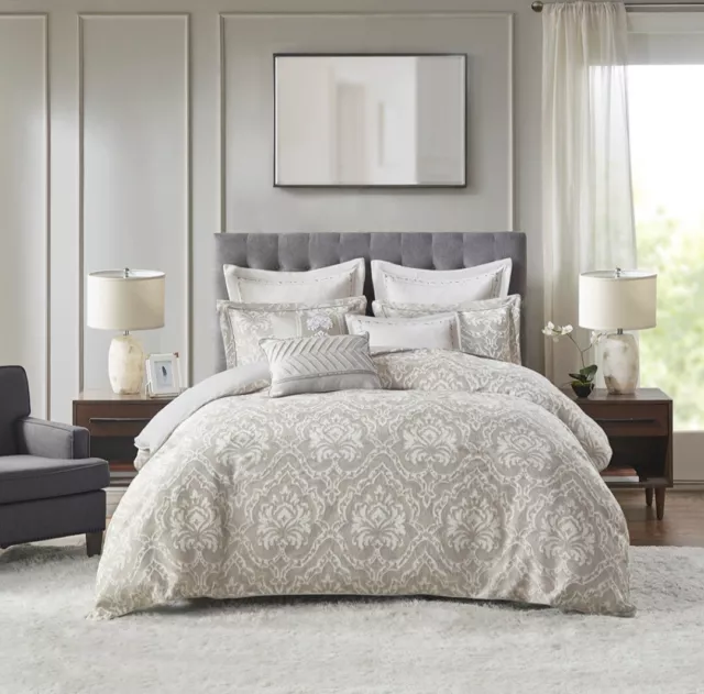 Madison Park Signature Manor Comforter King Set Luxury 9 Piece Oversized NEW$280