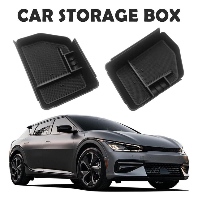 Bracciolo Console Centrale Per Ford EcoSport 2019-2024, Doppio Strato Telescopico In Pelle PU E ABS, Portaoggetti Organizzato, Facile Installazione Senza Tagli