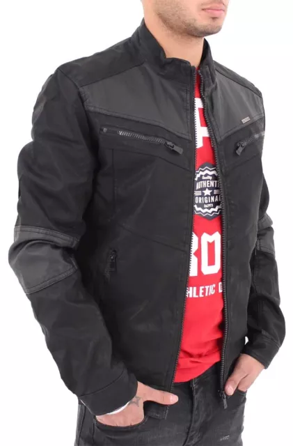 D-Rocks Hombre Diseñador Bombardero Motero Béisbol Cuero Buscar Chaqueta, Nuevo 3