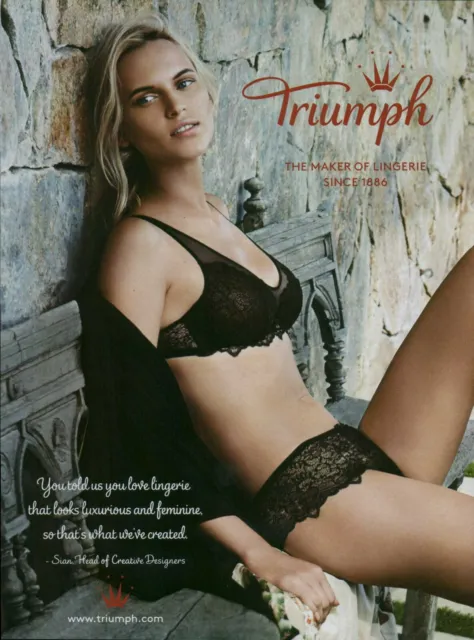 TRIUMPH Lingerie Magazine Print Ad Advert Bra Hosiery Underwear 2014