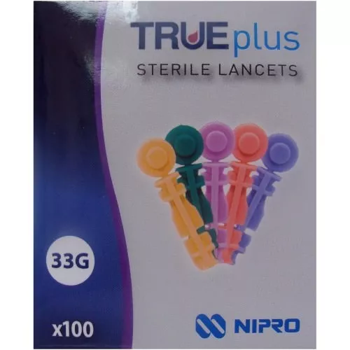 TRUEplus Sterile Lancets 33G x100