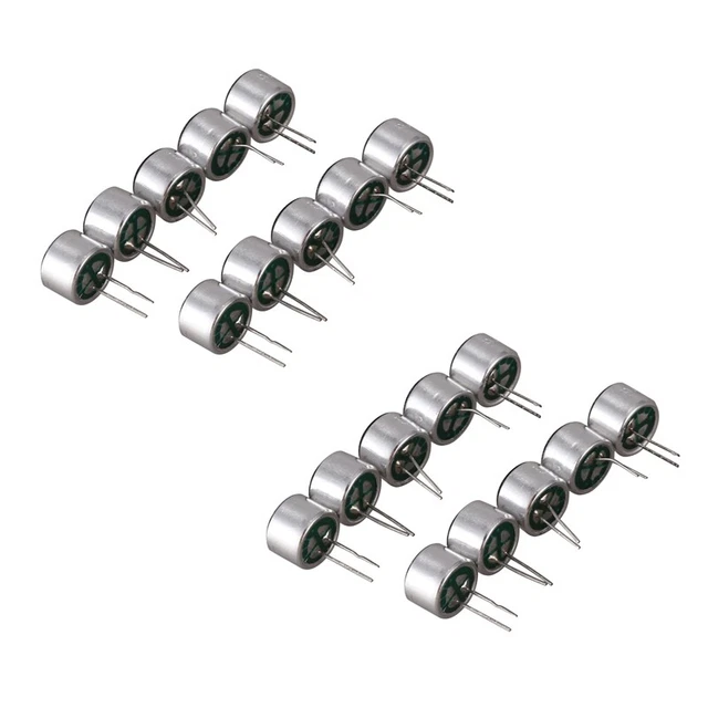 20 PCS 9.7mm x 7mm 2 Pin MIC Capsule Electret Condenser Miniphone F2P9