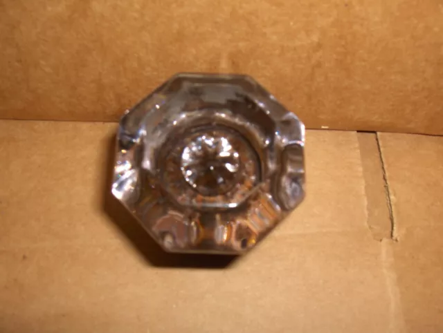 Door Knob (single) 8 point brass & amethyst sun light purple crystal glass used