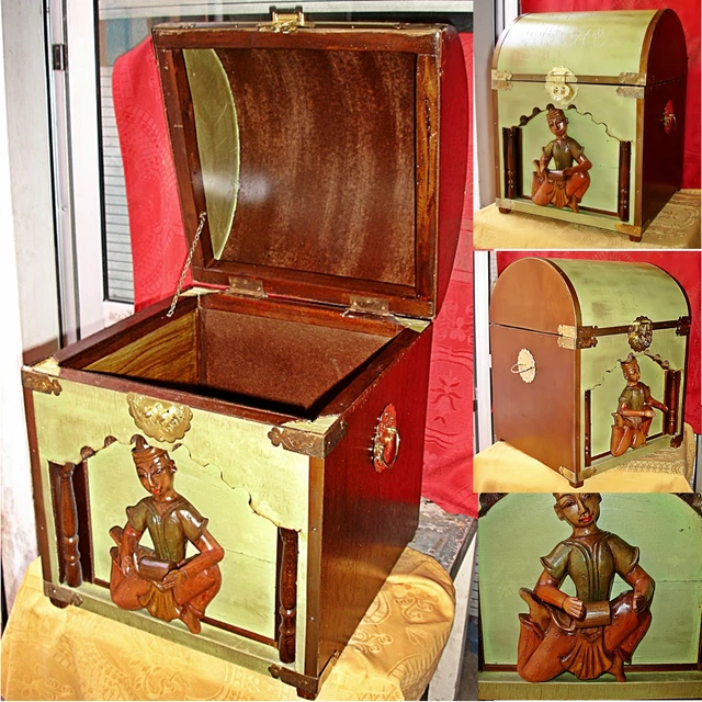 Baul mediano de madera -BAUL - BAÚL - baul - baúl