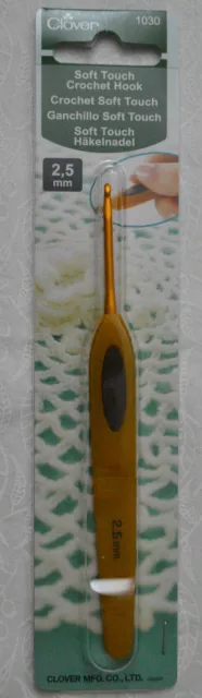 Clover Soft Touch Crochet Hook, Ideal Shape Handle, 2.50mm #1030