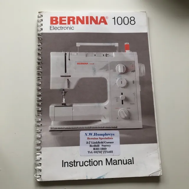 Bernina 1008 Instruction Manual