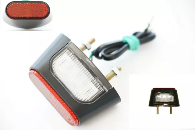 Mini Micro LED Kennzeichenbeleuchtung Nummernschild Beleuchtung Motorrad  KFZ