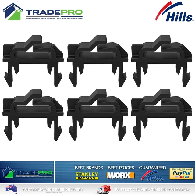 Replacement Plastic Latch Clip For Folding Clothesline - Fits Hills Hoist, Black