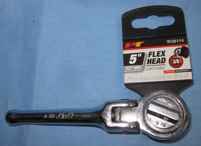 Performance Tool W38114 ~ 3/8-Inch Drive Stubby Flex Ratchet