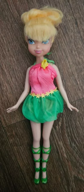 Disney Tinkerbell Doll 2010 Jakks Green Pink Dress No Wings