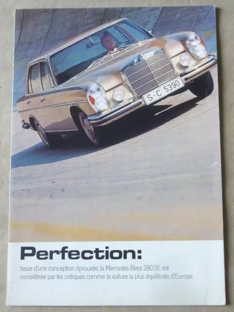 1971 MERCEDES 350SL 600 300 SEL 280S Catalogue Brochure Prospekt Dépliant French