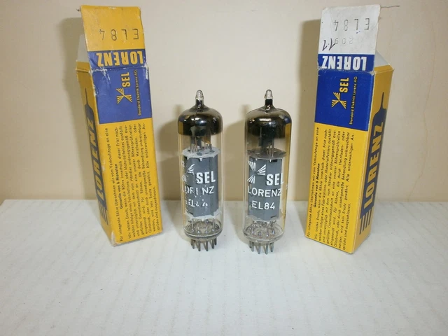 2 x EL84 (6BQ5) - Sel - Lorenz - NOS - NIB - El.Rőhren