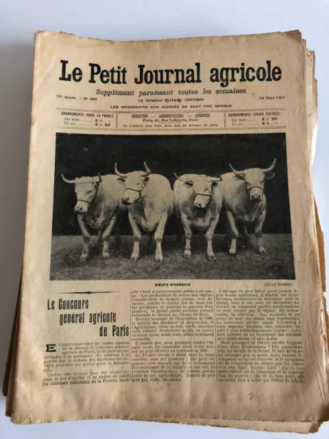 Le Petit Journal Agricole Lot De  39 Journaux 1903  1905  1906  1907