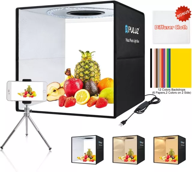 PULUZ 30 / 40cm Portable LED Photo Light Box Tent Photo Cube Studio Photography