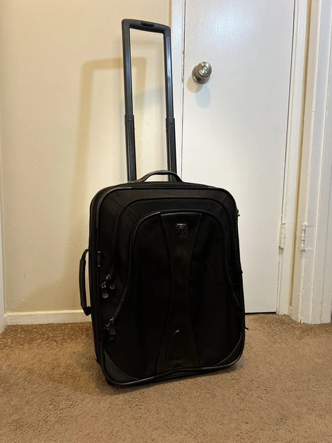 TUMI T TECH Black 21” Upright Expandable Wheeled Carry On Suitcase # 57621D GUC 2