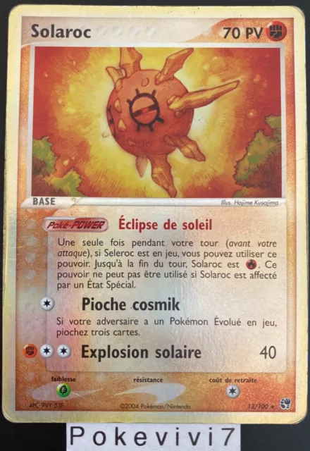 Carte Pokemon SOLAROC 13/100 Holo REVERSE Bloc EX Tempête de Sable FR