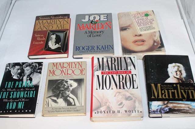 Marilyn Monroe book lot if 7, hardcover, Confidential, Joe &, Goddess, & Me Last