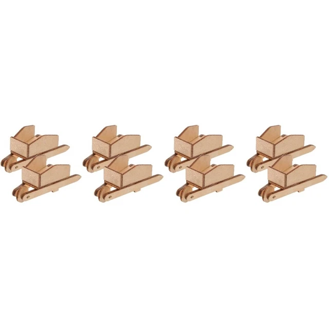 8 pièces microlandscape maison de poupée wooden décor de brouettes