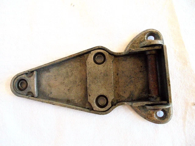 Vintage / Antique Nickel Plated Refrigerator or Ice Box Hinge Marked Rockford 2