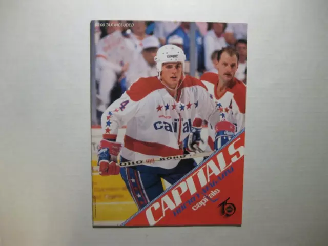 Washington Capitals Montreal Canadiens March 27 1992 Hockey Program Patrick Roy