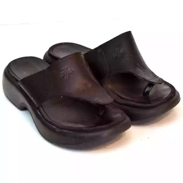Dansko Sandals Flip Flops Thong Womens Size 38 EU 7.5 US Black Slip On