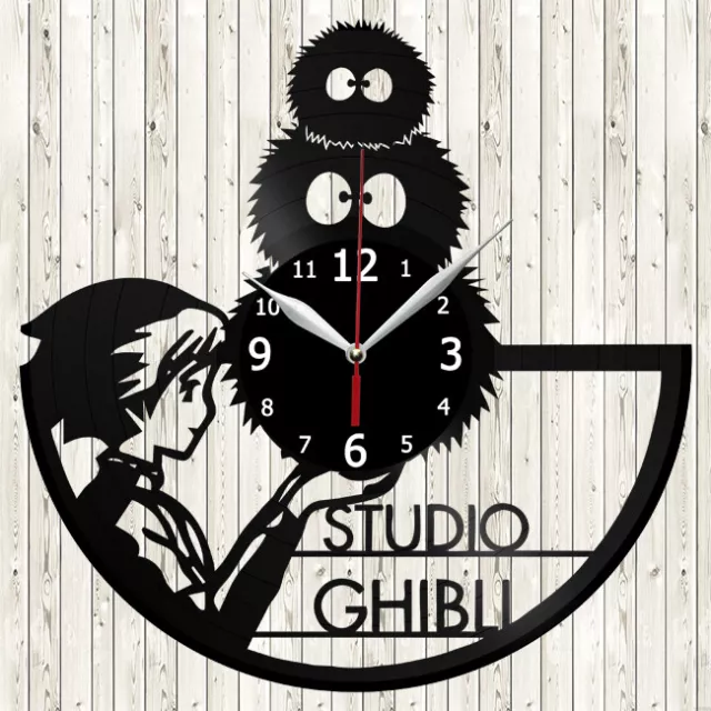 HORLOGE MURALE DISQUE vinyle anime studio Ghibli décoration faite
