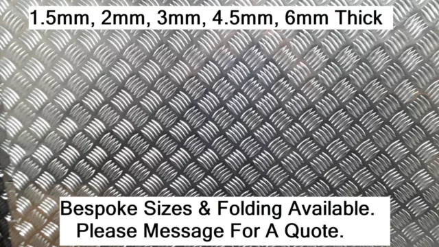 Aluminium Chequer Tread Plate Durbar 1.5mm - 4.5mm multiple sizes grade 5754