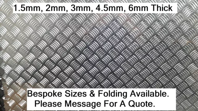 Aluminium Chequer Tread Plate Durbar 4.5mm multiple sizes grade 5754