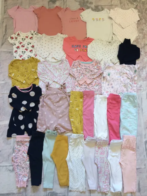 Baby Girls 12-18 Months Clothes Bundle Gap Next M&S Etc Dress Tops Pyjama Set