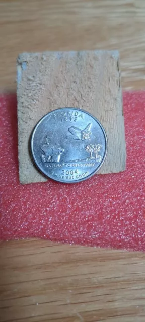 Collectable US quarter dollar 25 cents, FLORIDA state, 2004 DENVER mint