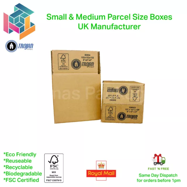 Royal Mail Small & Medium Parcel Postal Mailing Cardboard Boxes Single Wall 3