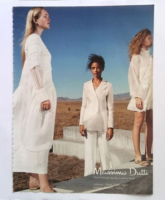 2018 MASSIMO DUTTI Pubblicità 1 pagina Rivista Stampa fotografica AD Abiti...