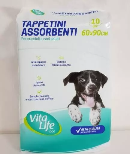 150 Tappetini igienici assorbenti per cuccioli e cani adulti (60X90 CM)