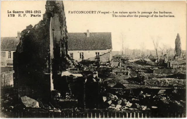 CPA Militaire, Fauconcourt - Les ruines apres le passage (277954)