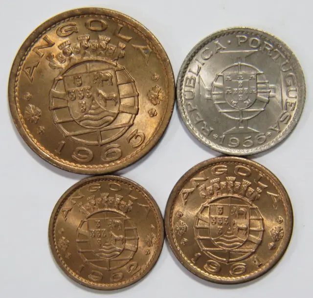 Angola $2.5 1 Escudos 20 10 Centavos Portuguese Empire Colony World Coins 🌈⭐🌈