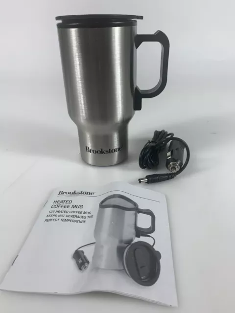 Brookstone Travel Car Heated Coffee Mug