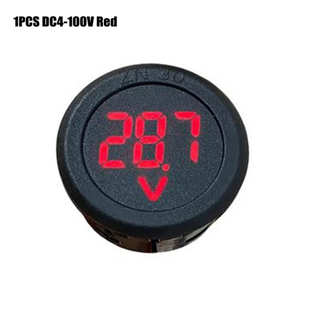 High Quality Round Two Wire DC LED Car Voltmeter Tester Panel 1PCS DC4100V 2