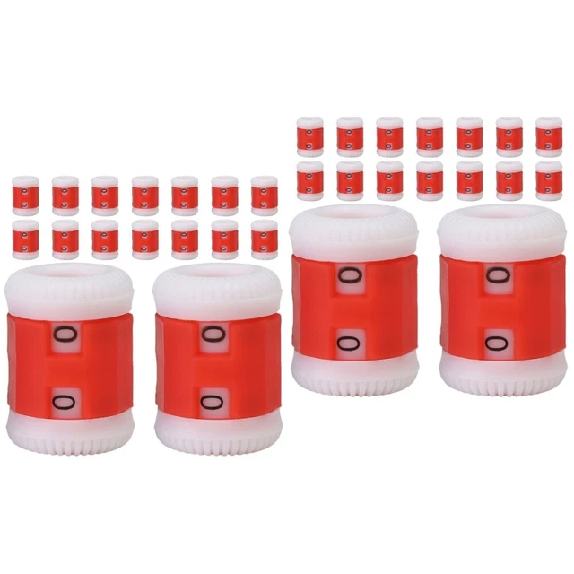 40 piezas contador de plástico flexible mostrador de ganchillo para principiantes rojo