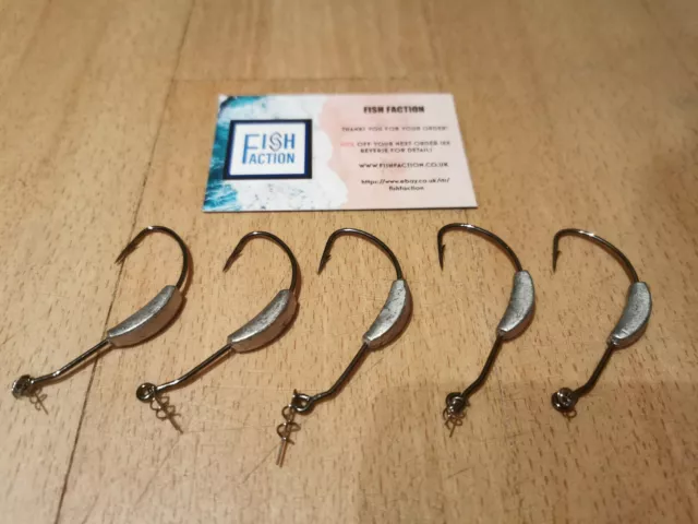 Weighted Hooks Spring Twist Lock Wide Gape Weedless Hooks sizes 3g,5g,7g