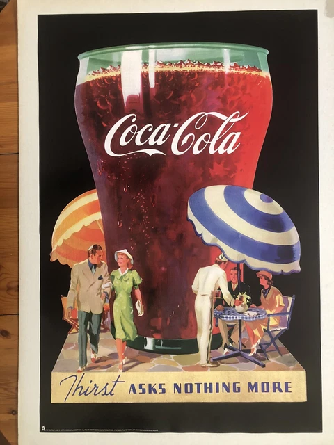 NOSTALGIC INK, COCA-COLA 1991 Authentic Cardboard Reproduction of