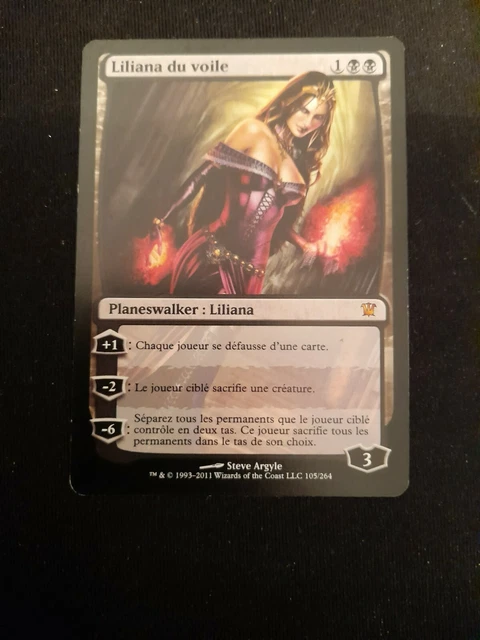 Liliana of the Veil 1x FOIL ISD MTG Innistrad Mythic VF black Liliana of the Veil 1x FOIL ISD MTG Innistrad Mythic VF black