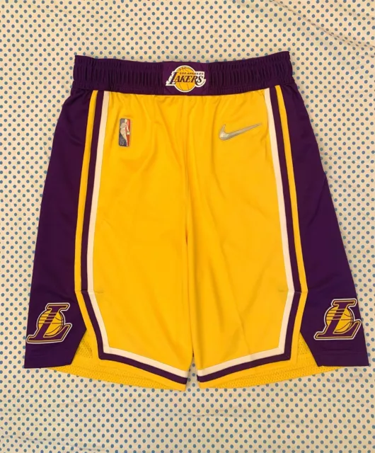 Nike Los Angeles LA Lakers Buss 2019 City Edition Shorts Yellow Mens Size L  38