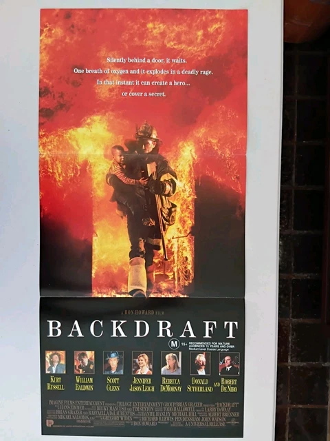 BACKDRAFT AUSTRALIAN DAYBILL Movie Poster Kurt Russell Ron Howard 1991 ...