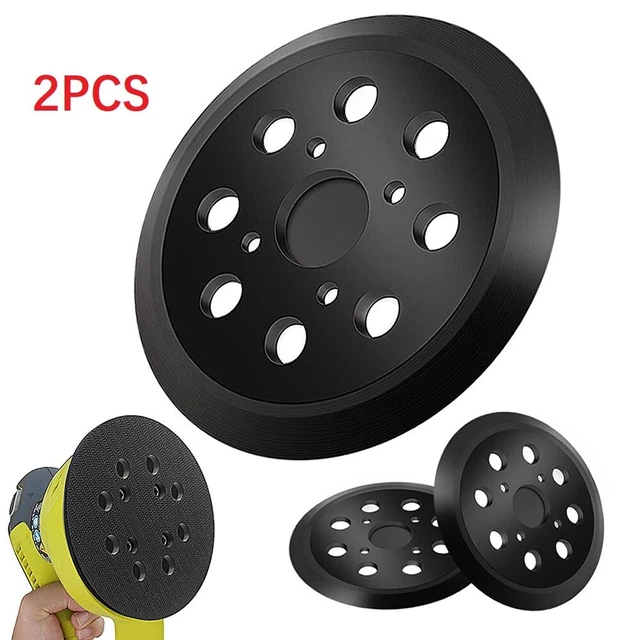 2 Pièces 5-inch Crochet Et Boucle Ponceuse Soutien Patin 125mm for Ryobi RS290