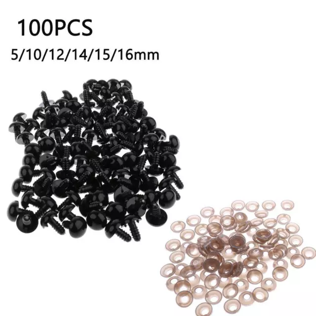 TOAOB 180pcs Safety Eyes Backs 12mm To 20mm Plastic Washers For Safety Eyes And Noses Doll Accessories Washers For Stuffed Animals Amigurumis Crochet Bears Doll Making